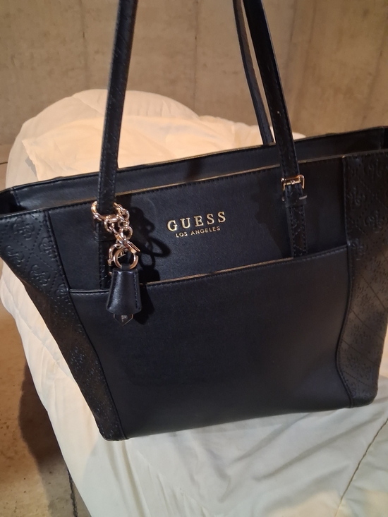 Guess Handbags - GUESS Los Angeles Black Tote Bag - Sleek Everyday Shoulder Bag